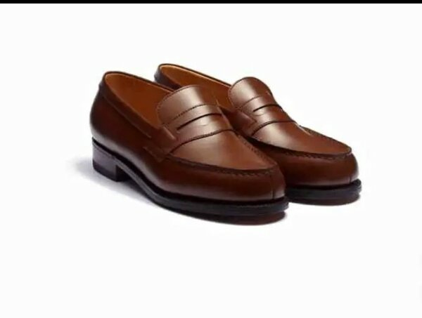 Mocassins en cuir marron élégants