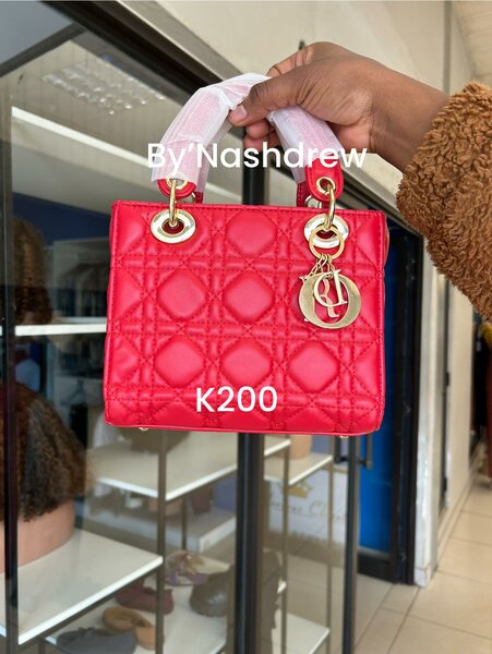 Women's small red handbag