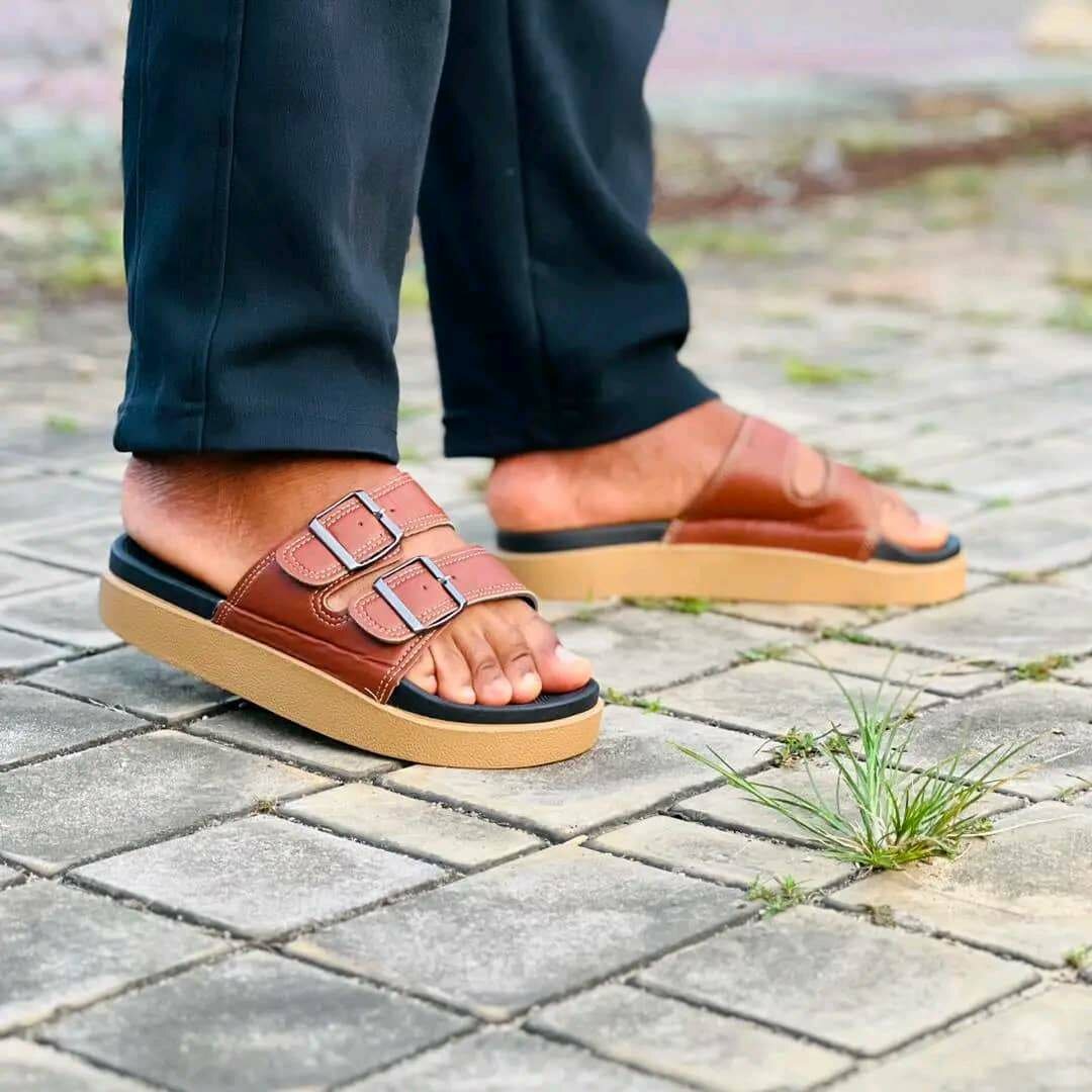 Sandales à double boucle homme
