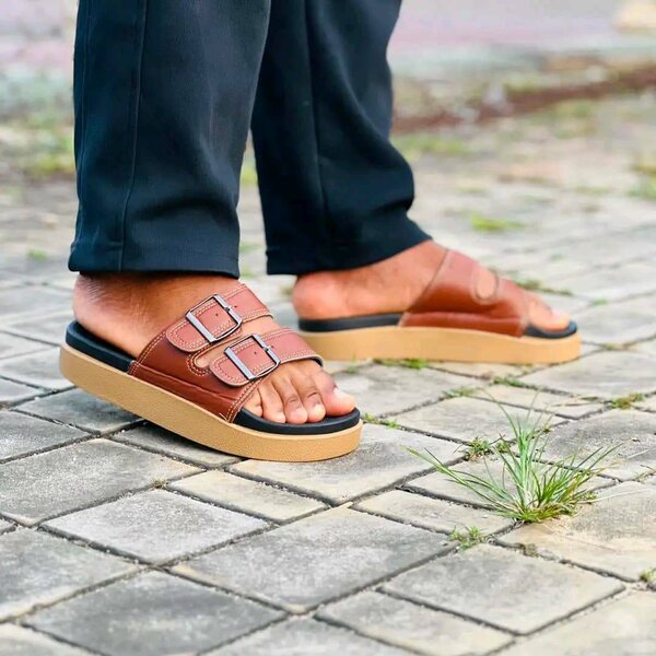 Sandales à double boucle homme