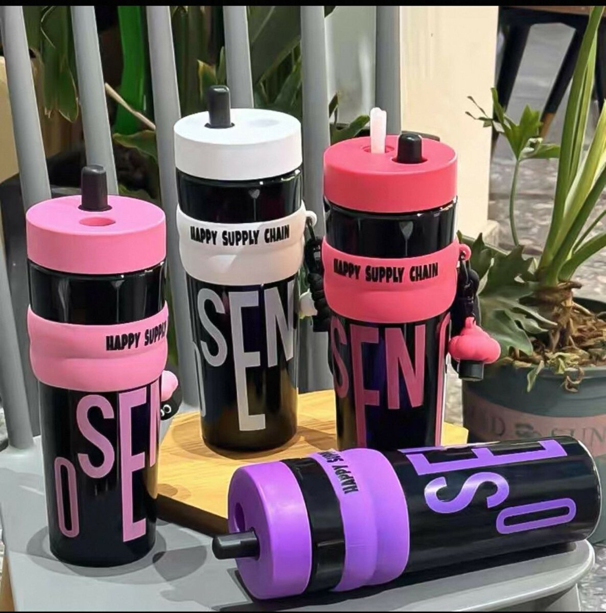 Bouteille d'eau sportive colorée