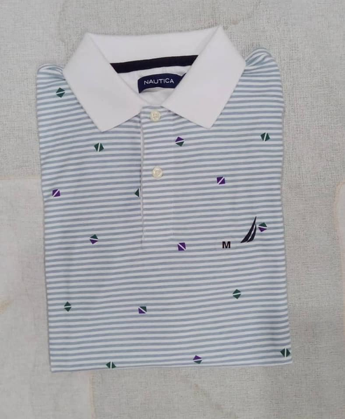 T-shirt blanc bleu