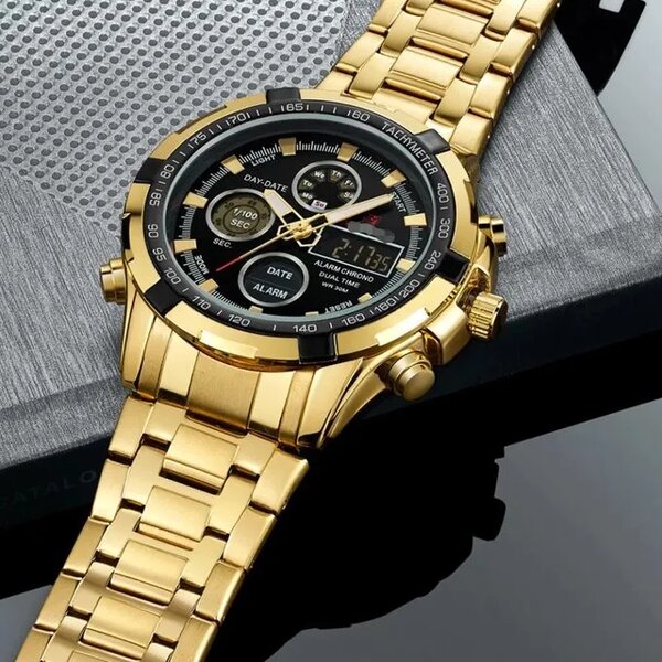 Montre étanche de Luxe Pour Homme , Numérique, à Quartz, Analogique