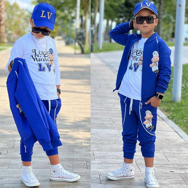 COMPLET 4PIÈCES CHAPEAU HAUT T-SHIRT PANTALON