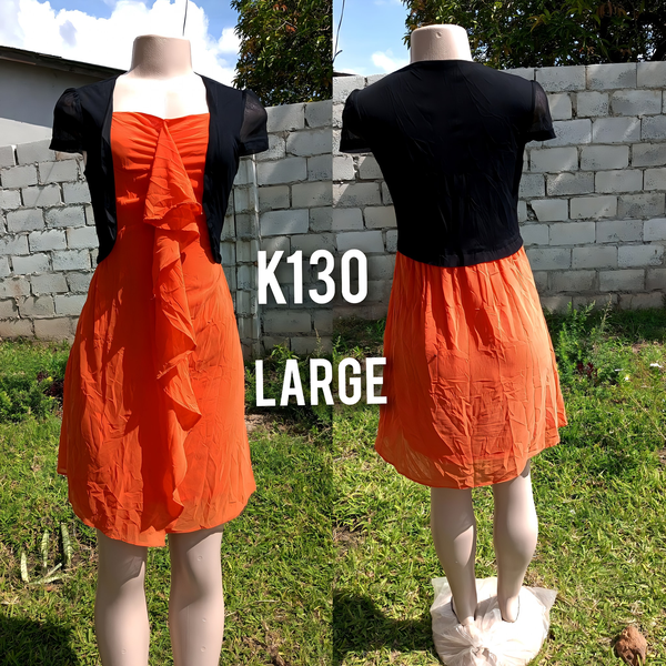 Robe noir orange