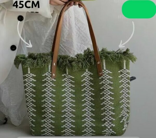 Sac cabas en tissu vert