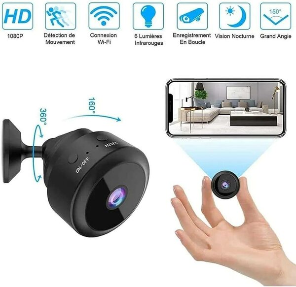 📹🎥Mini Camera IP A9  interieur HD