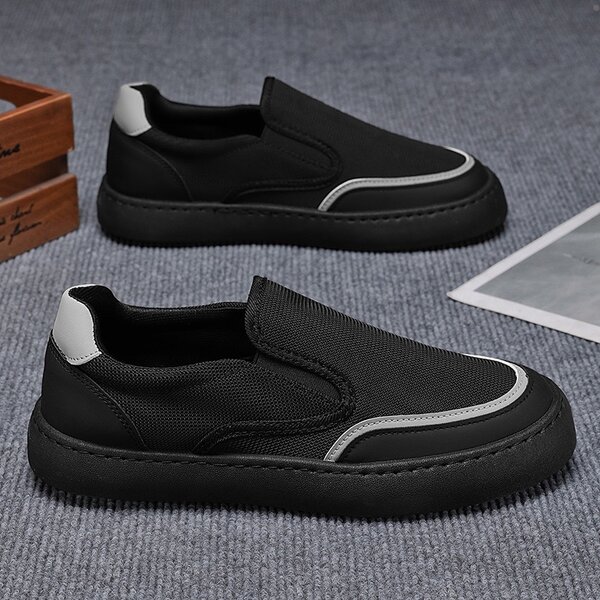 Chaussures Slip-On Noires Confort