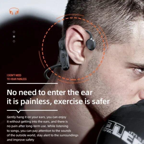 Bluetooth headphones Bone Conduction K69 Black