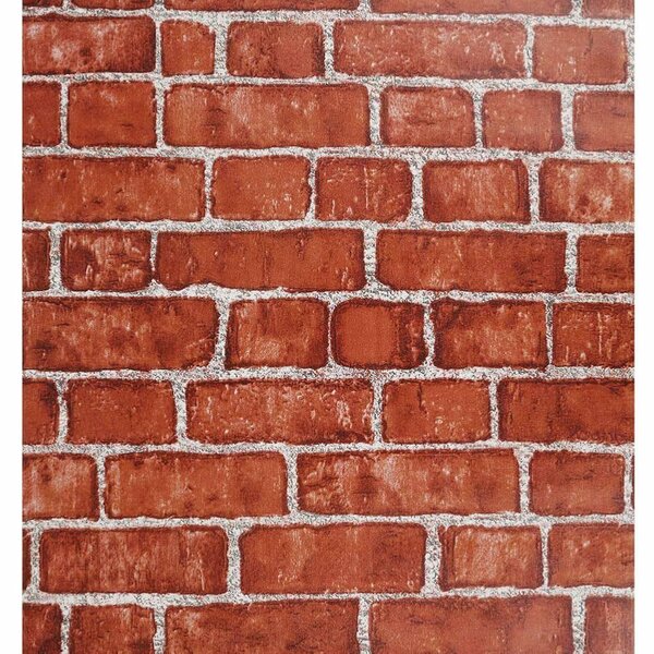 Papier peint brique rouge