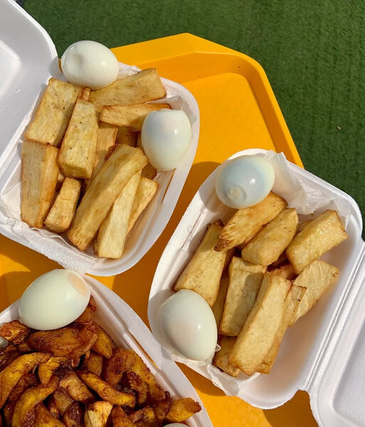 Frites d igname et Œufs