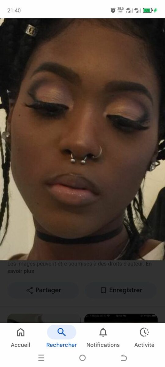Faux piercing septum aimanté