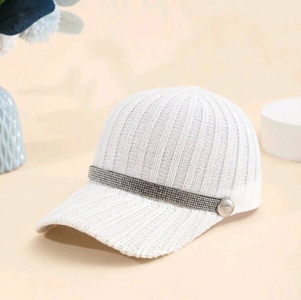 SHEIN Women Metallic Rhinestone Hats