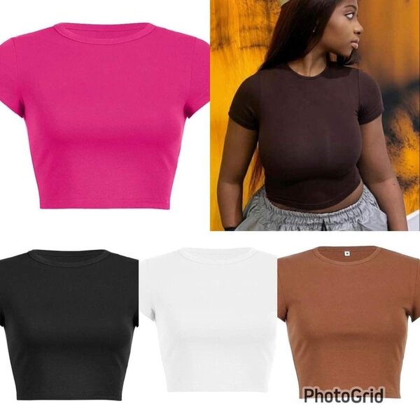 Crop top de qualité 100% coton