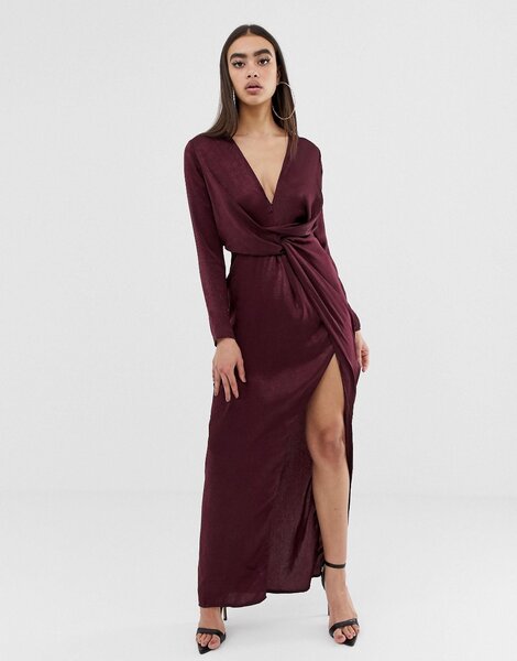 Robe moulante manches longues