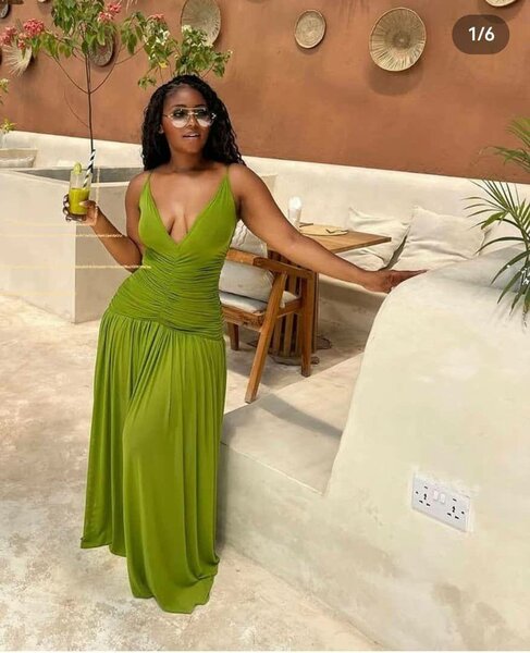 Robe Maxi Vert Élégante