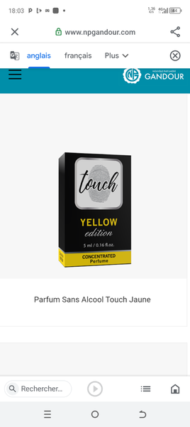 Parfum Touch Sans Alcool