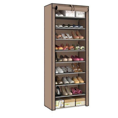 Étagère A Chaussures - 10 Niveaux - (27 Paires) - Marron
