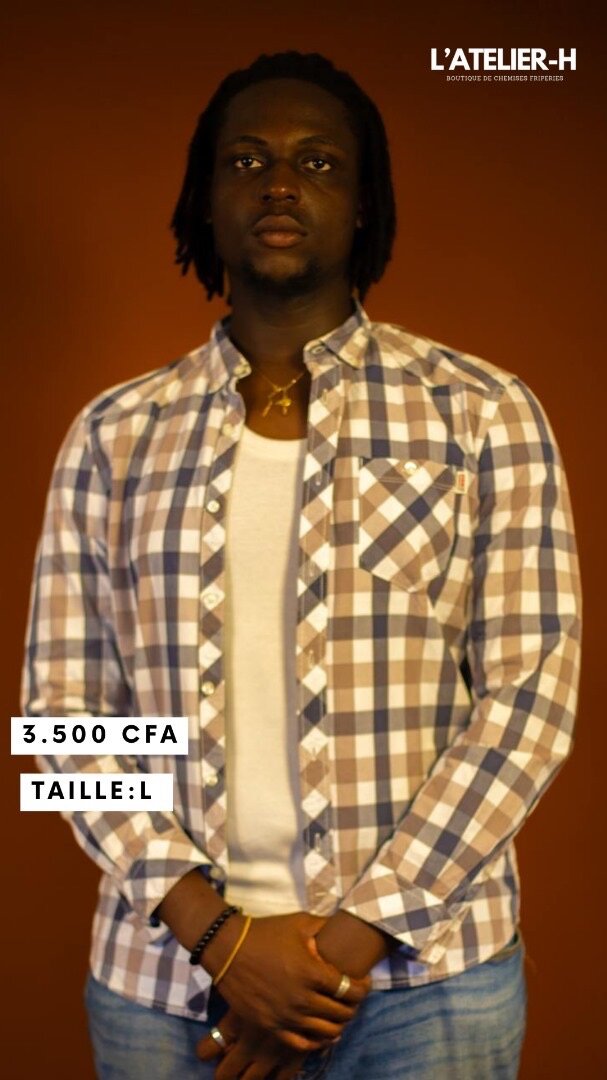 Chemise à carreaux homme