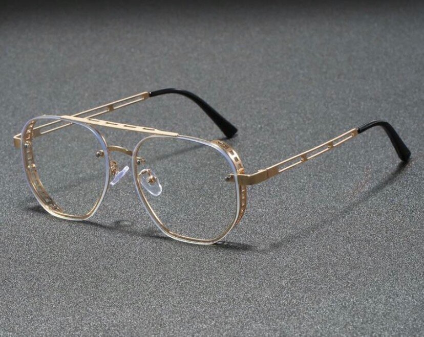Lunettes de vue dorées élégantes