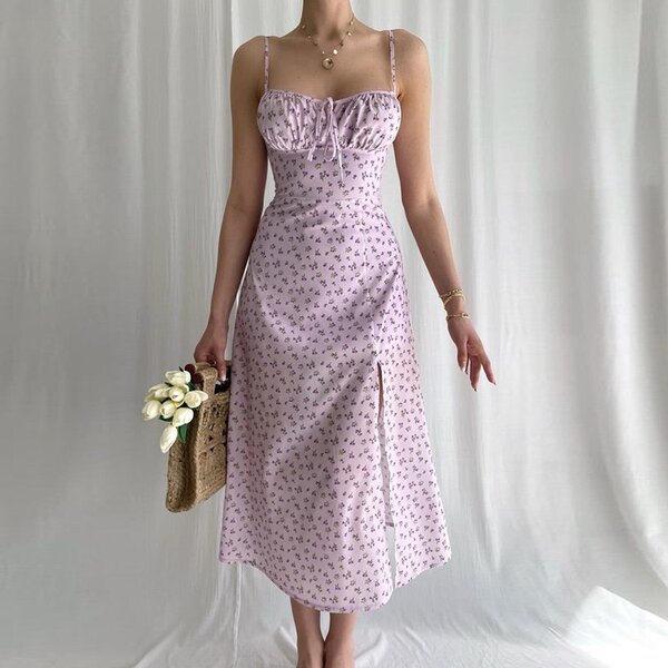 Sleeveless floral dress