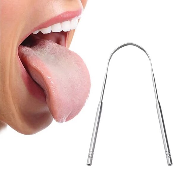 Gratte-langue en acier inoxydable