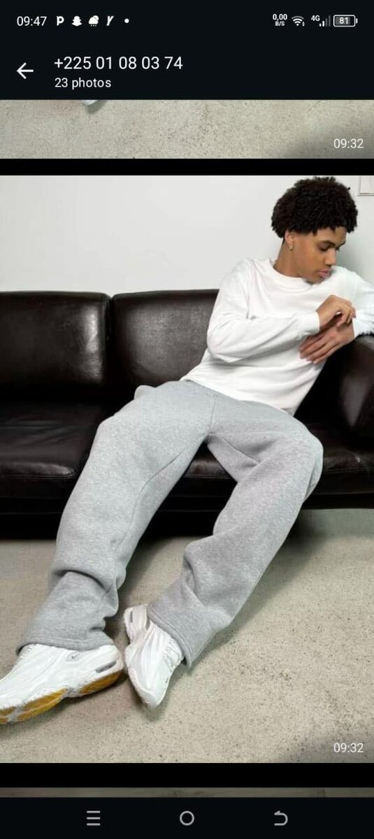 Jogging confortable gris