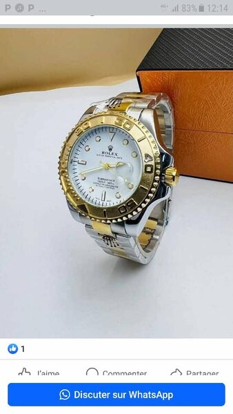 Montre luxueuse bicolore