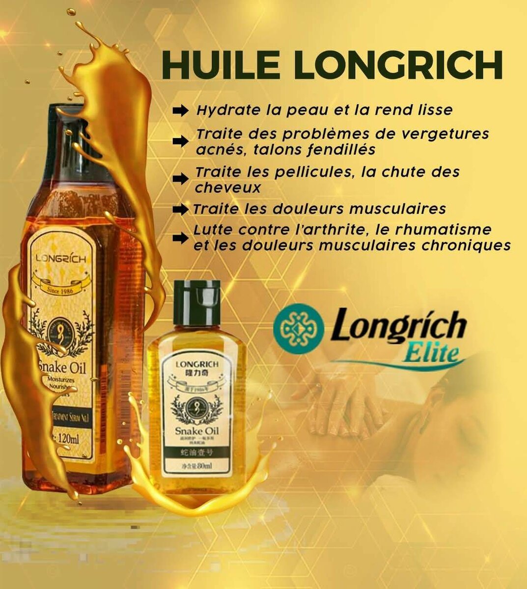 Huile de Serpent Longrich 80ml