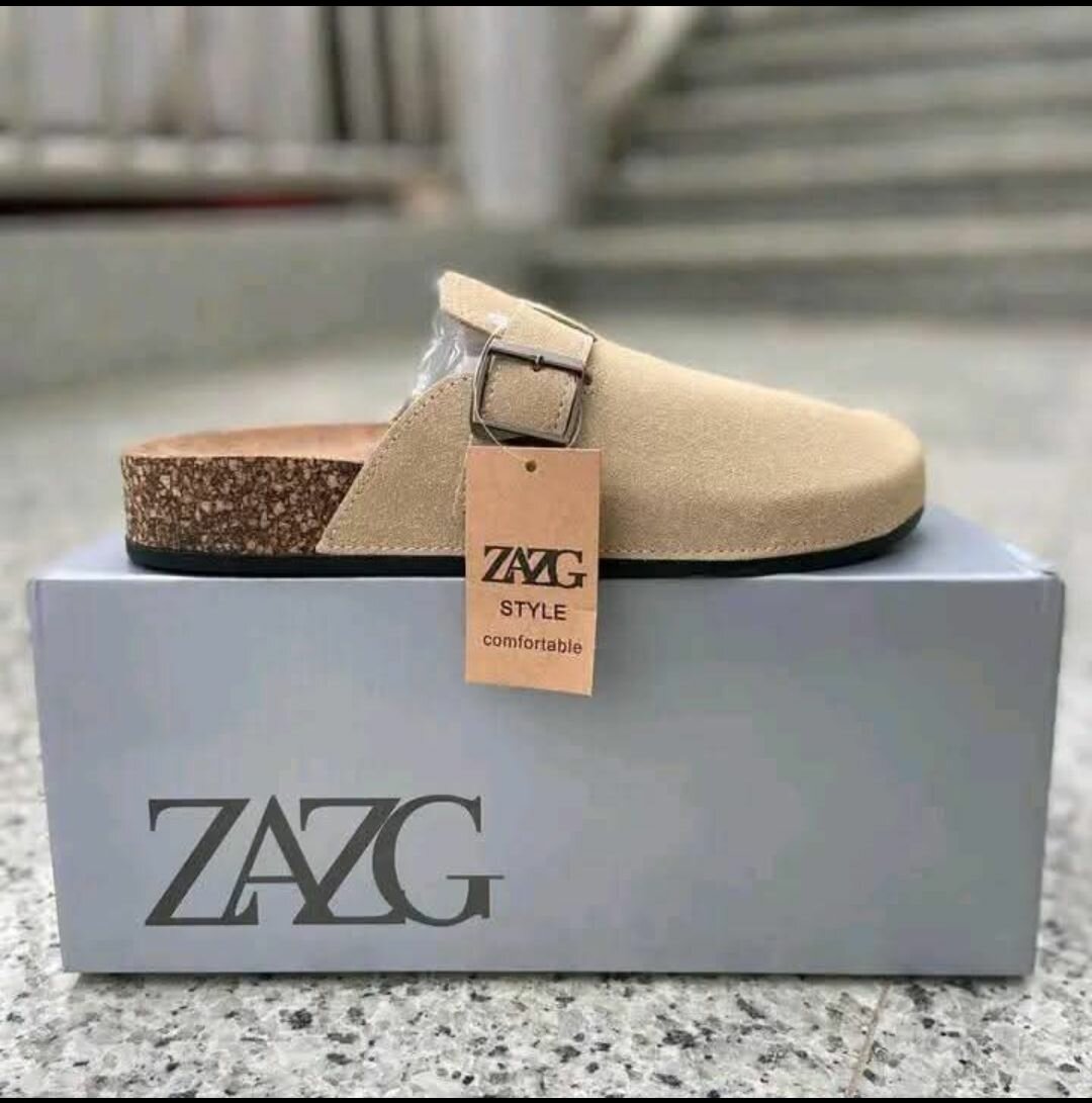 Sabots Confortables en Suède Beige