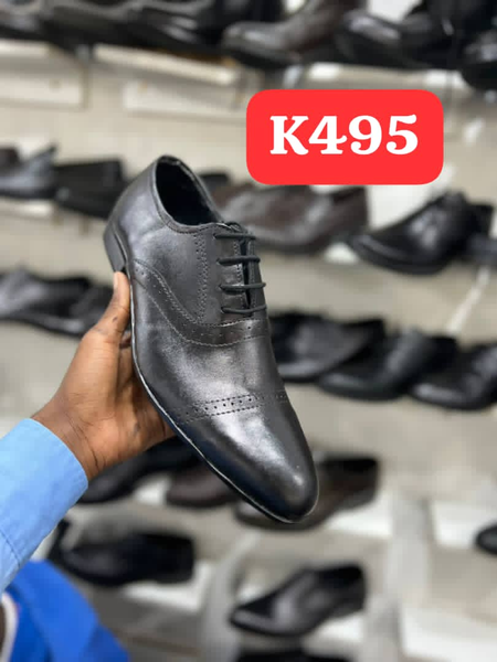 black leather shoes