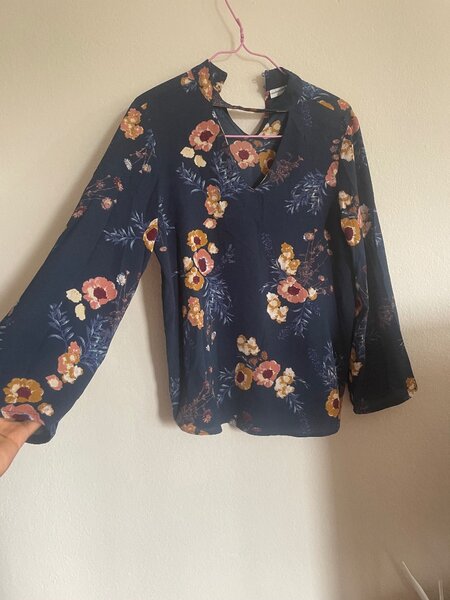 Top bleu friperie