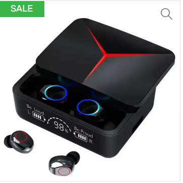 M90pro TWS Wireless Led Gaming Earbuds With Power Bank Type C Charging