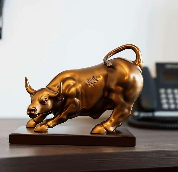 Statue de taureau en bronze