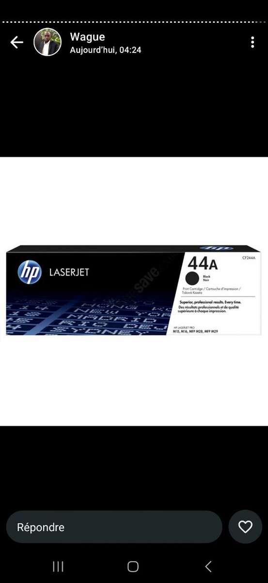 Cartouche d'encre hp 44 A