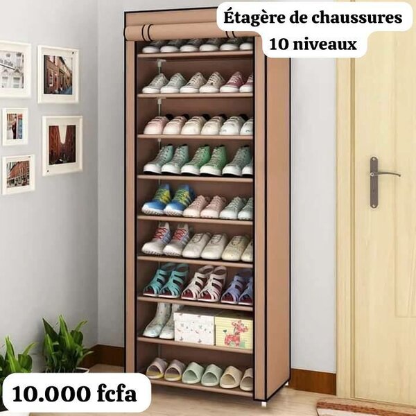 Étagère de rangement de chaussures avec house de couverture