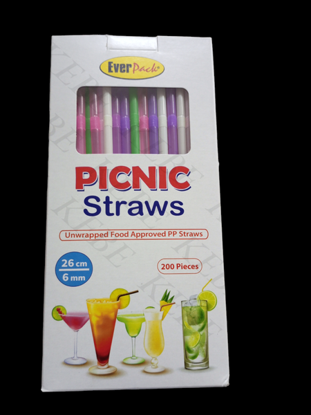 Pailles flexibles multicolores