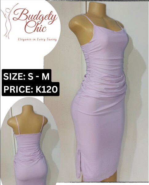 Chic women's dress color purple s -m
