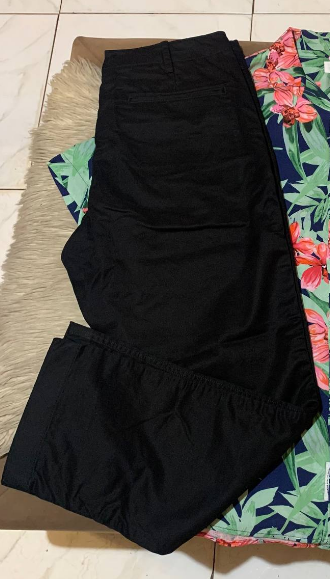 black trousers