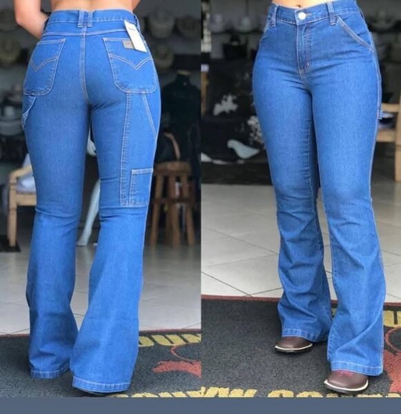Jeans évasés taille haute
