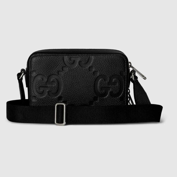 Sac bandoulière en cuir noir élégant