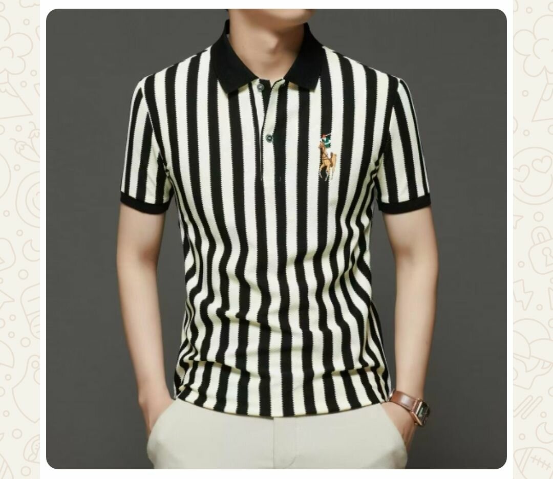 Polos Rayés Homme Élégant