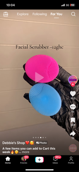 Silicon face scrub brush