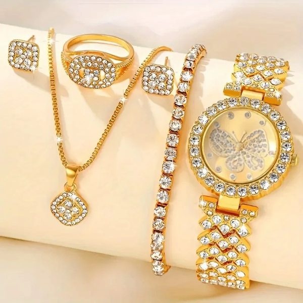 Ensemble Bijoux Doré Éclatant