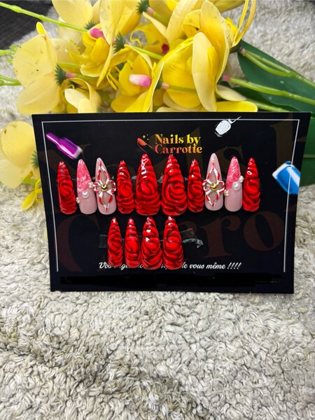 Ongles Artificiels Rouges