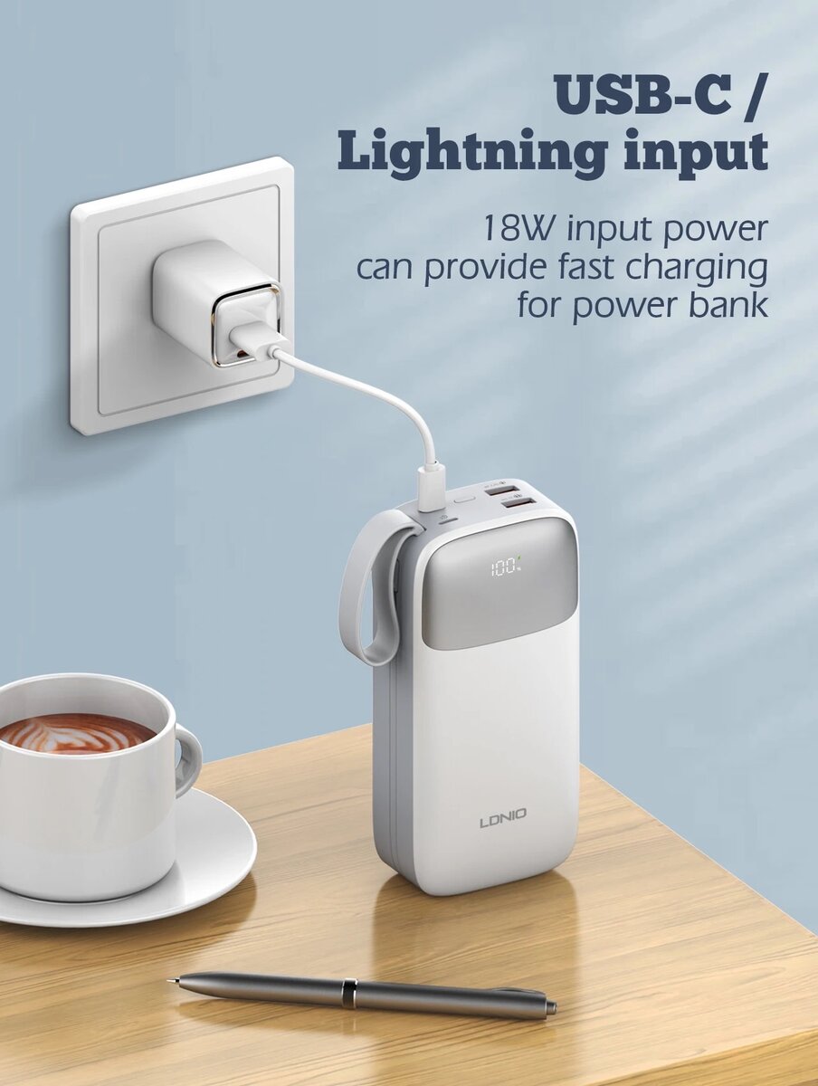 LDNIO PQ30 Fast charging power bank 30000mah