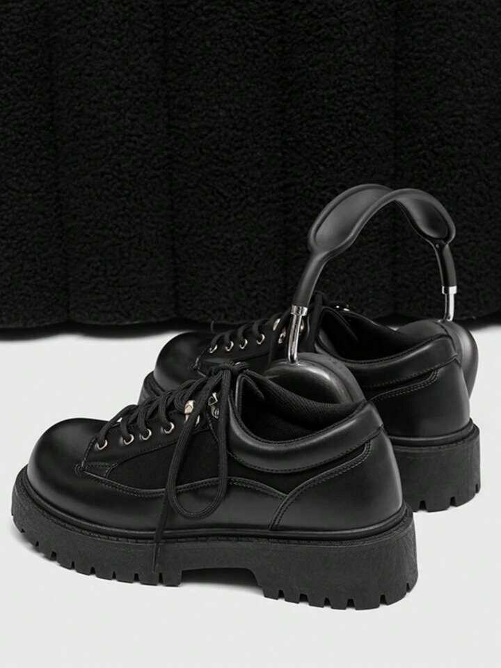 Chaussures Derby Noires Chunky