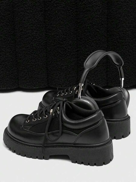 Chaussures Derby Noires Chunky