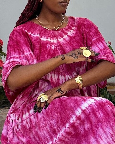 Boubou indigo