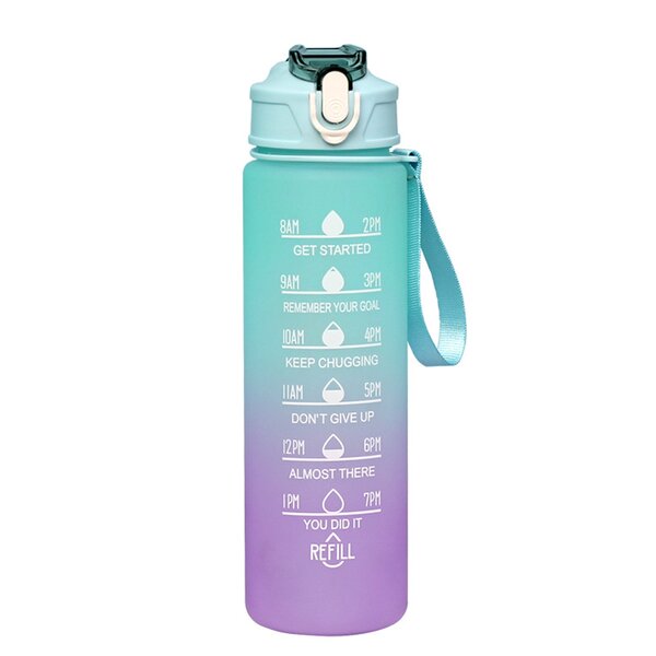 Water bottle with straw